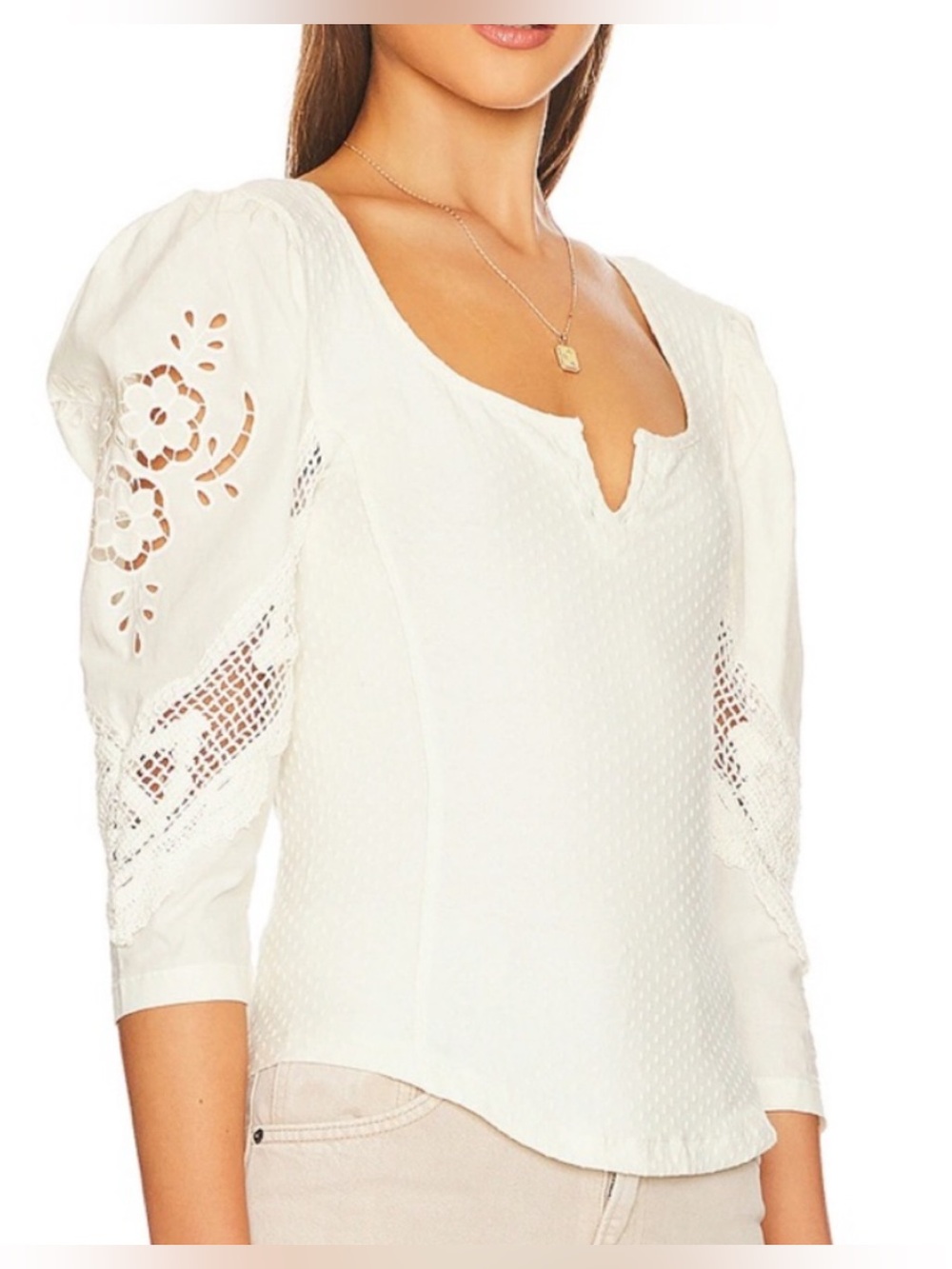 Free People Brunch Date Top in Moon
Glow Size Medium Cottagecore Coquette - Picture 2 of 10